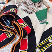Hermes Lettres Equestres Shawl 140 Black - 3