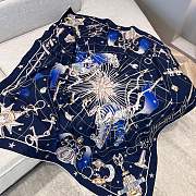 Hermes Chorus Stellarum Shawl 140 Navy - 4