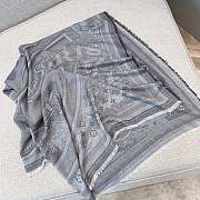 LV Malles Merveilleuses Shawl Gray M96117 - 143x143cm - 2