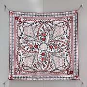LV Summer Garden Square 90 Red M96328 - 90x90cm - 6
