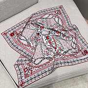 LV Summer Garden Square 90 Red M96328 - 90x90cm - 4