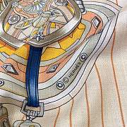 Hermes Tous En Selle Embroidered Scarf 90 Orange - 5