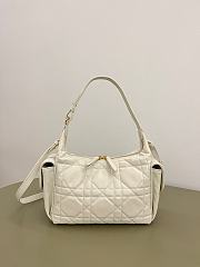 Dior Medium D-Dream Bag White Macrocannage Lambskin - 28x16x10cm - 1