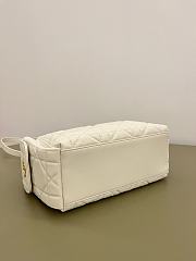 Dior Medium D-Dream Bag White Macrocannage Lambskin - 28x16x10cm - 3