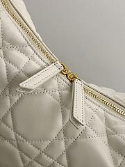 Dior Medium D-Dream Bag White Macrocannage Lambskin - 28x16x10cm - 5