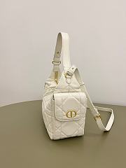 Dior Medium D-Dream Bag White Macrocannage Lambskin - 28x16x10cm - 4