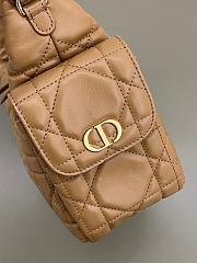 Dior Medium D-Dream Bag Brown Macrocannage Lambskin - 28x16x10cm - 2