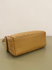 Dior Medium D-Dream Bag Brown Macrocannage Lambskin - 28x16x10cm - 4