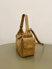 Dior Medium D-Dream Bag Brown Macrocannage Lambskin - 28x16x10cm - 3