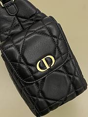 Dior Medium D-Dream Bag Black Macrocannage Lambskin - 28x16x10cm - 5
