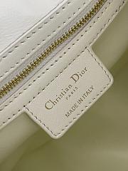Dior Small D-Motion Bag White Macrocannage Lambskin - 17x19.5x11cm - 6