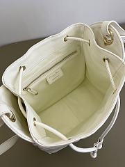 Dior Medium D-Motion Bag White Macrocannage Lambskin - 23x24x13cm - 2