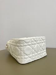 Dior Medium D-Motion Bag White Macrocannage Lambskin - 23x24x13cm - 4