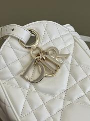 Dior Medium D-Motion Bag White Macrocannage Lambskin - 23x24x13cm - 6