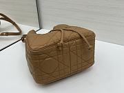 Dior Medium D-Motion Bag Brown Macrocannage Lambskin - 23x24x13cm - 3