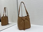 Dior Medium D-Motion Bag Brown Macrocannage Lambskin - 23x24x13cm - 6