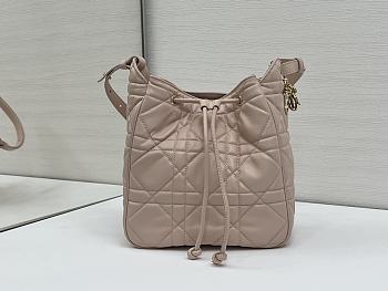 Dior Medium D-Motion Bag Pink Macrocannage Lambskin - 23x24x13cm