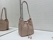 Dior Medium D-Motion Bag Pink Macrocannage Lambskin - 23x24x13cm - 5