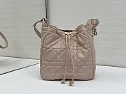 Dior Medium D-Motion Bag Pink Macrocannage Lambskin - 23x24x13cm - 3