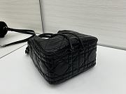 Dior Medium D-Motion Bag Black Macrocannage Lambskin - 23x24x13cm - 2