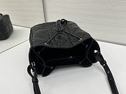 Dior Medium D-Motion Bag Black Macrocannage Lambskin - 23x24x13cm - 3
