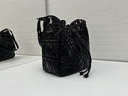 Dior Medium D-Motion Bag Black Macrocannage Lambskin - 23x24x13cm - 4