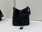 Dior Medium D-Motion Bag Black Macrocannage Lambskin - 23x24x13cm - 5