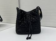 Dior Medium D-Motion Bag Black Macrocannage Lambskin - 23x24x13cm - 1