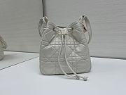Dior Medium D-Motion Bag Latte Macrocannage Lambskin - 23x24x13cm - 3