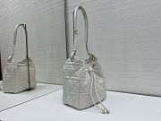 Dior Medium D-Motion Bag Latte Macrocannage Lambskin - 23x24x13cm - 4