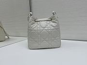 Dior Medium D-Motion Bag Latte Macrocannage Lambskin - 23x24x13cm - 5