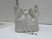 Dior Medium D-Motion Bag Latte Macrocannage Lambskin - 23x24x13cm - 1