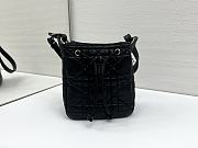 Dior Small D-Motion Bag Black Macrocannage Lambskin - 17x19.5x11cm - 1