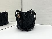 Dior Small D-Motion Bag Black Macrocannage Lambskin - 17x19.5x11cm - 6