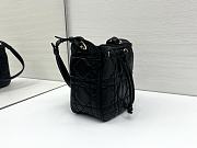 Dior Small D-Motion Bag Black Macrocannage Lambskin - 17x19.5x11cm - 2