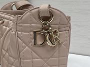 Dior Small D-Motion Bag Pink Macrocannage Lambskin - 17x19.5x11cm - 4