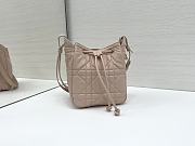 Dior Small D-Motion Bag Pink Macrocannage Lambskin - 17x19.5x11cm - 5