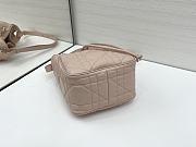Dior Small D-Motion Bag Pink Macrocannage Lambskin - 17x19.5x11cm - 6