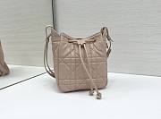 Dior Small D-Motion Bag Pink Macrocannage Lambskin - 17x19.5x11cm - 1