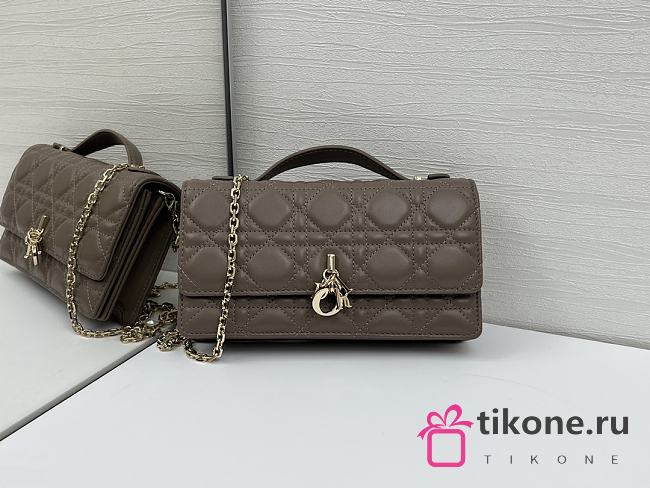 My Dior Mini Bag Taupe Cannage Lambskin - 21x11.5x4.5cm - 1