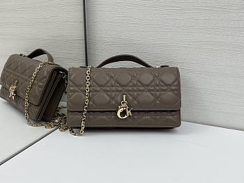 My Dior Mini Bag Taupe Cannage Lambskin - 21x11.5x4.5cm