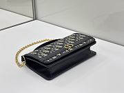Dior 30 Montaigne Cigale Pouch with Chain Blue Dior Oblique Jacquard - 20.5x11x5cm  - 6