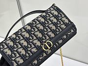 Dior 30 Montaigne Cigale Pouch with Chain Blue Dior Oblique Jacquard - 20.5x11x5cm  - 2