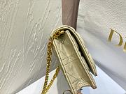 Dior Caro Pouch with Chain Beige Supple Cannage Calfskin - 20x11.5x3.5cm - 6