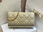 Dior Caro Pouch with Chain Beige Supple Cannage Calfskin - 20x11.5x3.5cm - 5