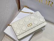 Dior Caro Pouch with Chain White Supple Cannage Calfskin - 20x11.5x3.5cm - 4