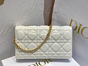 Dior Caro Pouch with Chain White Supple Cannage Calfskin - 20x11.5x3.5cm - 5