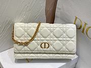 Dior Caro Pouch with Chain White Supple Cannage Calfskin - 20x11.5x3.5cm - 6