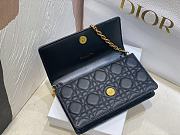 Dior Caro Pouch with Chain Black Supple Cannage Calfskin - 20x11.5x3.5cm - 6