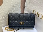 Dior Caro Pouch with Chain Black Supple Cannage Calfskin - 20x11.5x3.5cm - 5